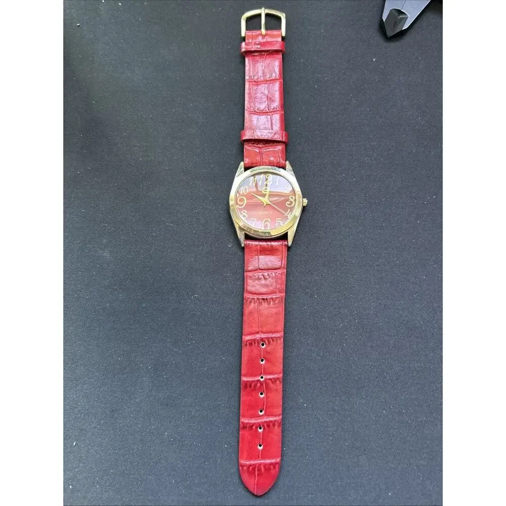 Gossip Gold Tone Case Red Dial And Band Women’s Quartz Watch